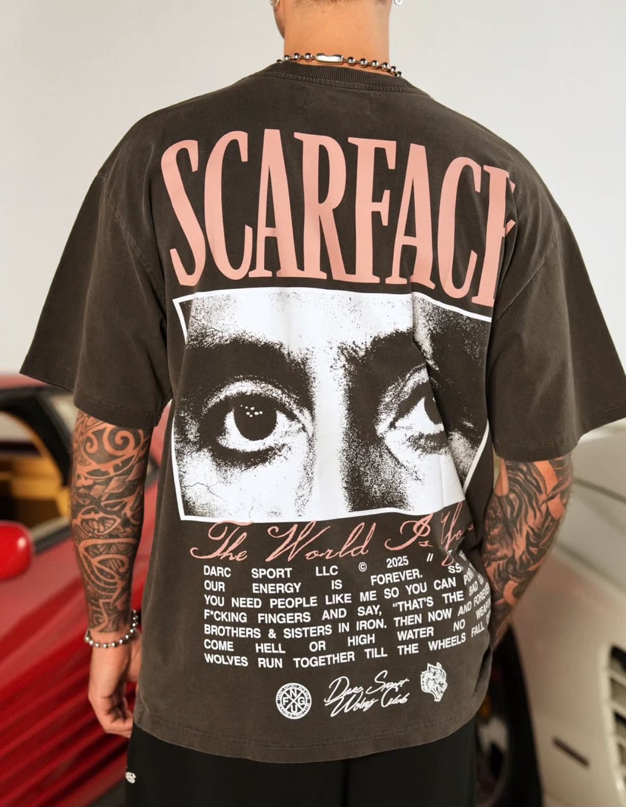 CAMISETA OVERSIZED - THE EYES CHICO CHARCOAL