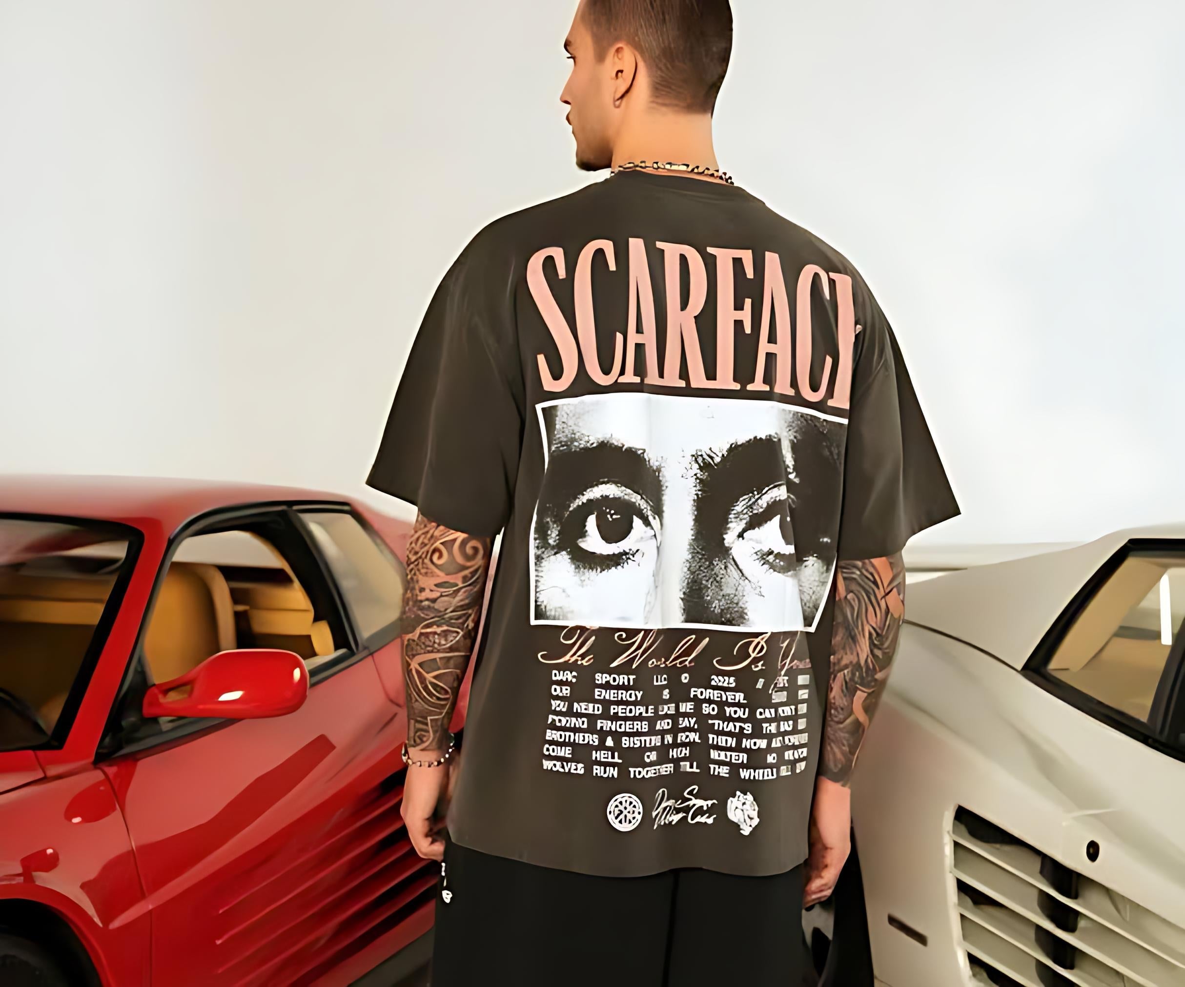 CAMISETA OVERSIZED - THE EYES CHICO CHARCOAL