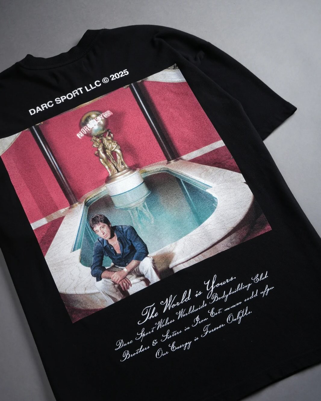 CAMISETA OVERSIZED -  THE WORLD IS YOURS BLACK