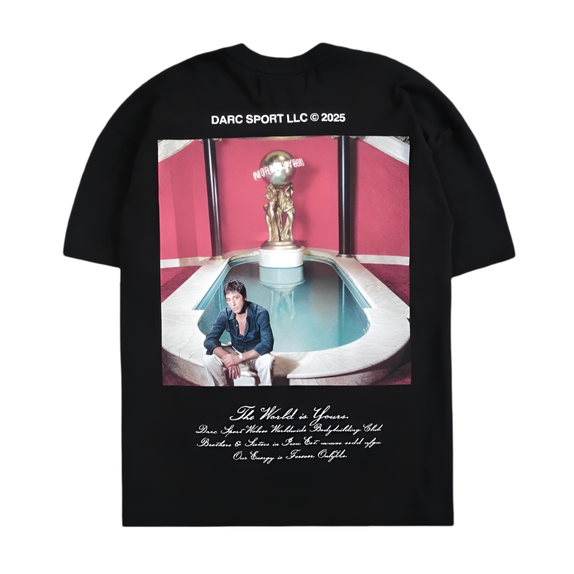 CAMISETA OVERSIZED -  THE WORLD IS YOURS BLACK