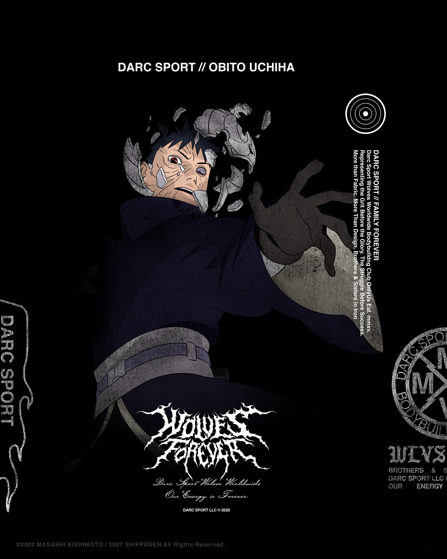 CAMISETA OVERSIZED - OBITO UCHIHA
